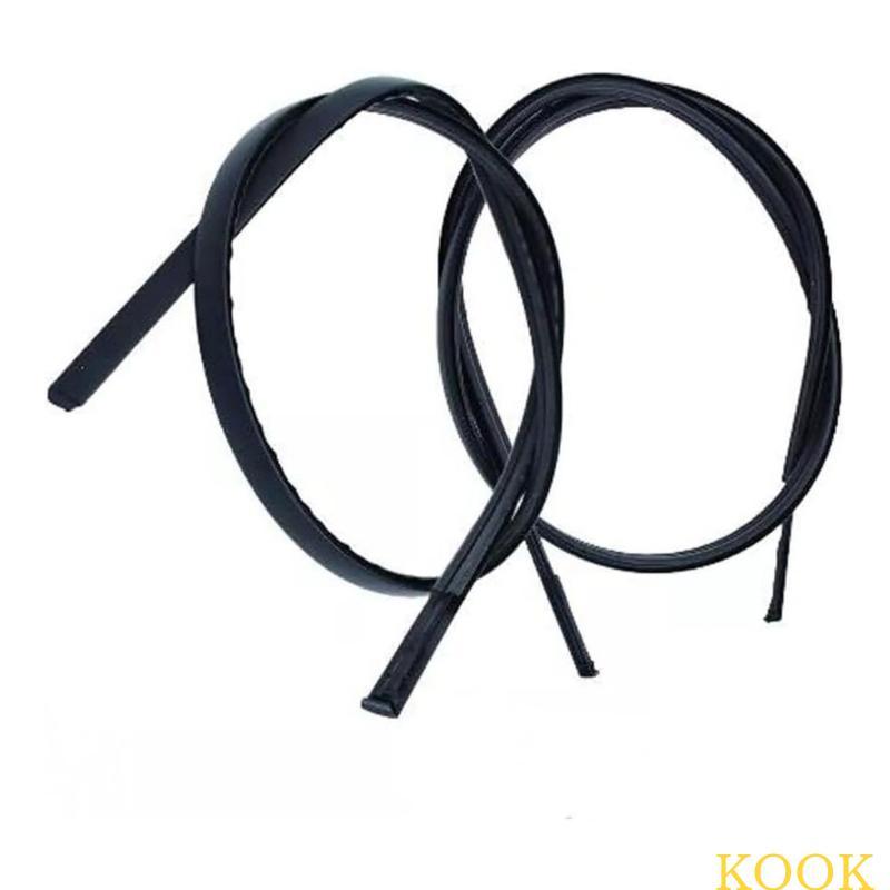 KOOK 2PCS ยางสีดําหลังคาน้ําท่อระบายน้ํา Trim 75551-0D132 75552-0D082 สําหรับรถยนต์