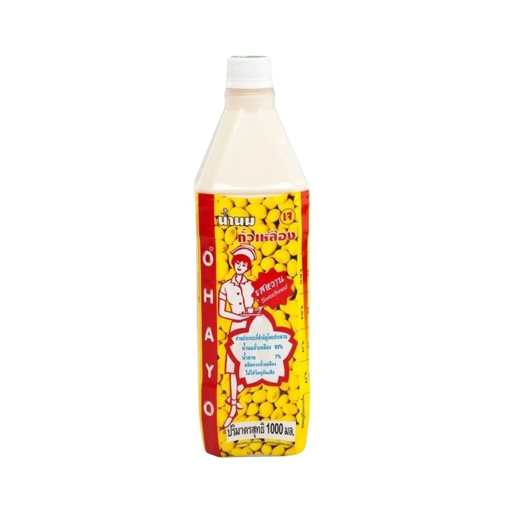 โอฮาโย น้ำนมถั่วเหลืองรสหวาน Ohayo Sweetened Soybean Milk 1ltr.