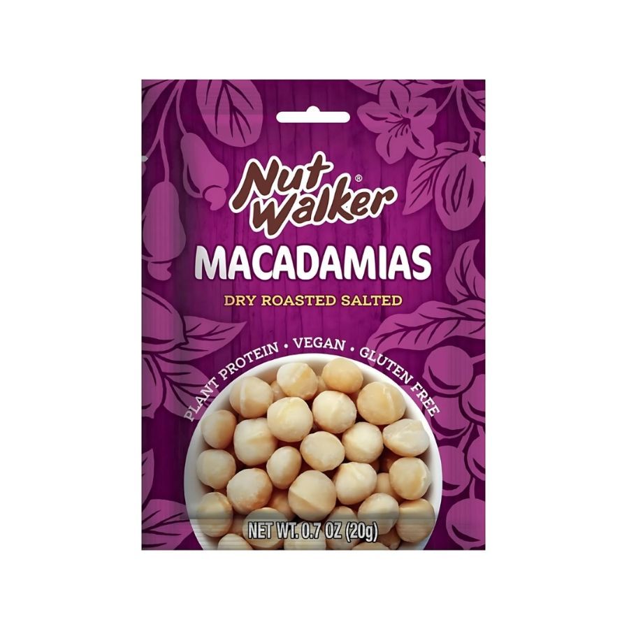 นัทวอล์คเกอร์ แมคคาเดเมียอบเกลือ Nut Walker Roasted Salted Macadamias 20g.