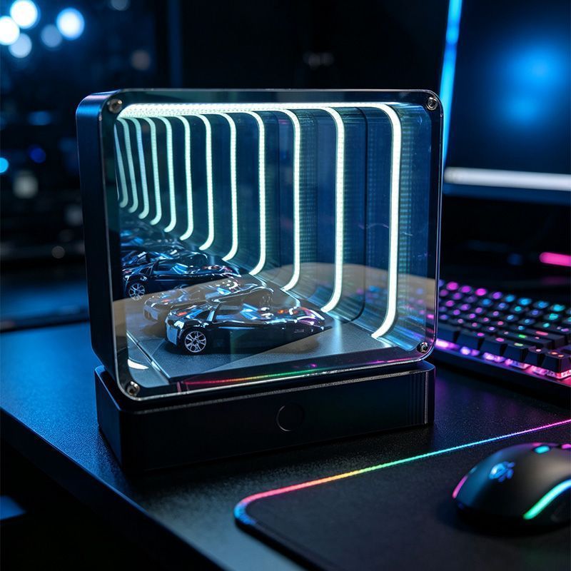 ไฟแสดงรูป Abyss Light Gaming Desktop Figure Display Mirror Atmosphere Light Technology Luminous Rubi