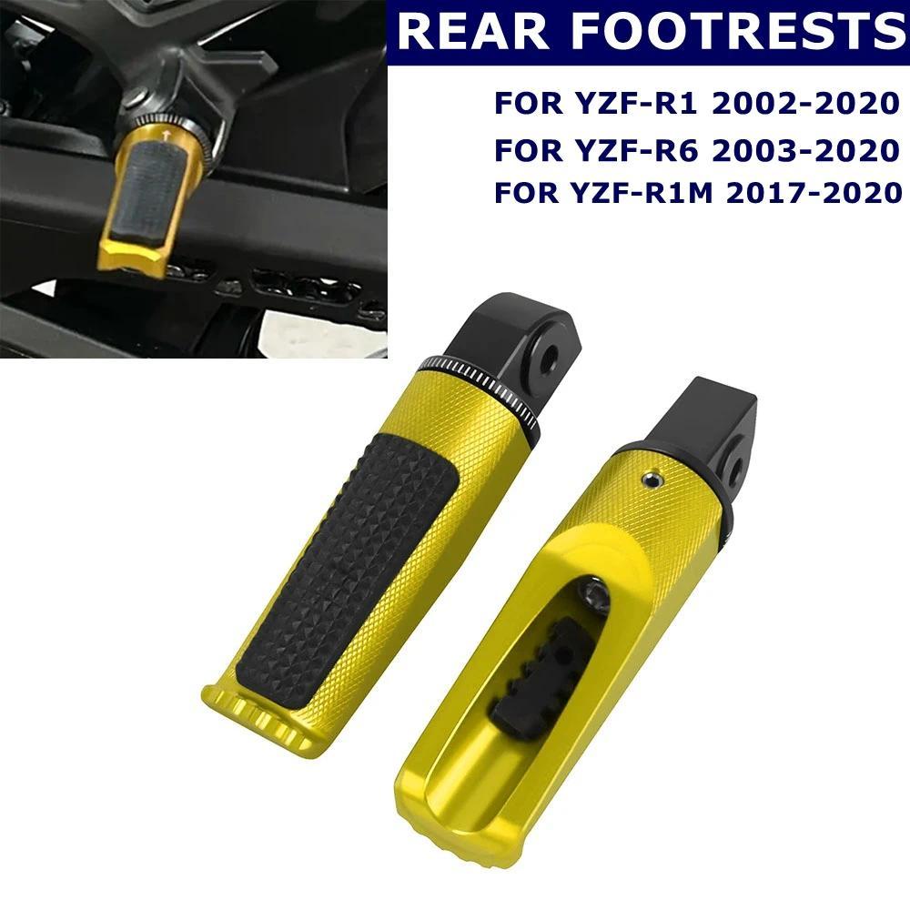 Kที่พักเท้าหลังสำหรับรถมอเตอร์ไซค์ ยามาฮ่า YZF-R1 2002-2020 YZF-R6 2003-2020 YZF-R1M 2017-2020 YZF R