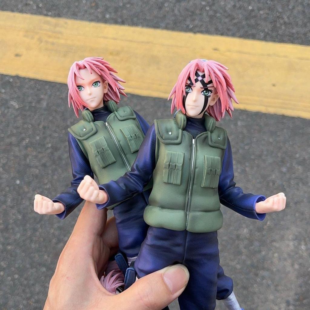 Naruto ZH Sakura Shin Sannin-Sakura 1/6 รูปแกะสลักสองหัวอะนิเมะชุดตกแต่ง HY