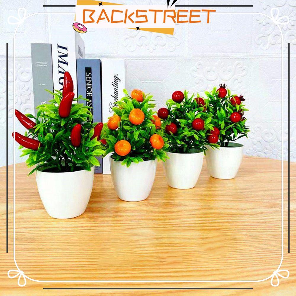 BACKSTAGE Fruit Tree potted Photography Props Windowsill Ornament Fake greenery พริกทับทิม