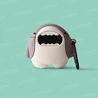 เหมาะสําหรับ GOOJODOQ J237 เคส Case หูฟังป้องกันกรณีใหม่ Creative Shark Shiba Inu รูปแบบ