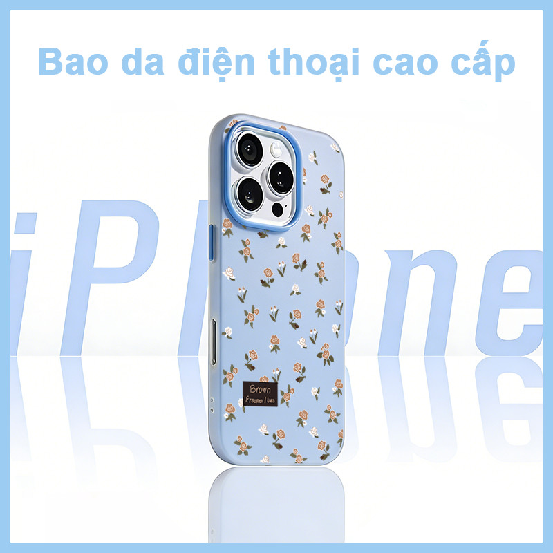 สีน้ําตาล Frecamen lives ลายดอกไม้ iPhone Case 15 16 XR XSMAX 17 11 14 13 12 XS เคสซิลิโคนอ่อนนุ่ม