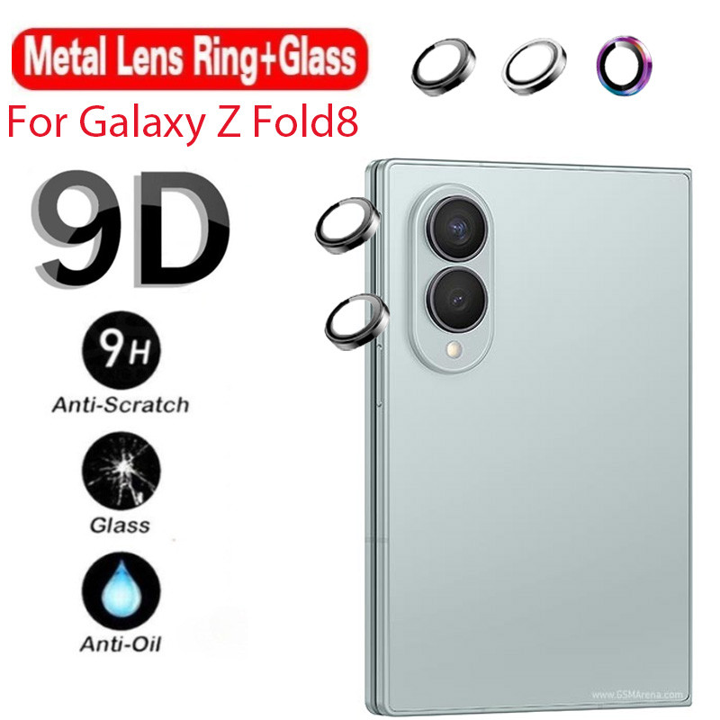 ป้องกันหน้าจอสําหรับ Samsung Galaxy Z Fold8 5G 2026 พับ 8 Ultra 7 6 5 4 Fold7 5G ตําแหน่งโลหะกล้องกลับเลนส์ Protector กระจกนิรภัยป้องกันรอยขีดข่วนแหวนฝาครอบฟิล์ม
