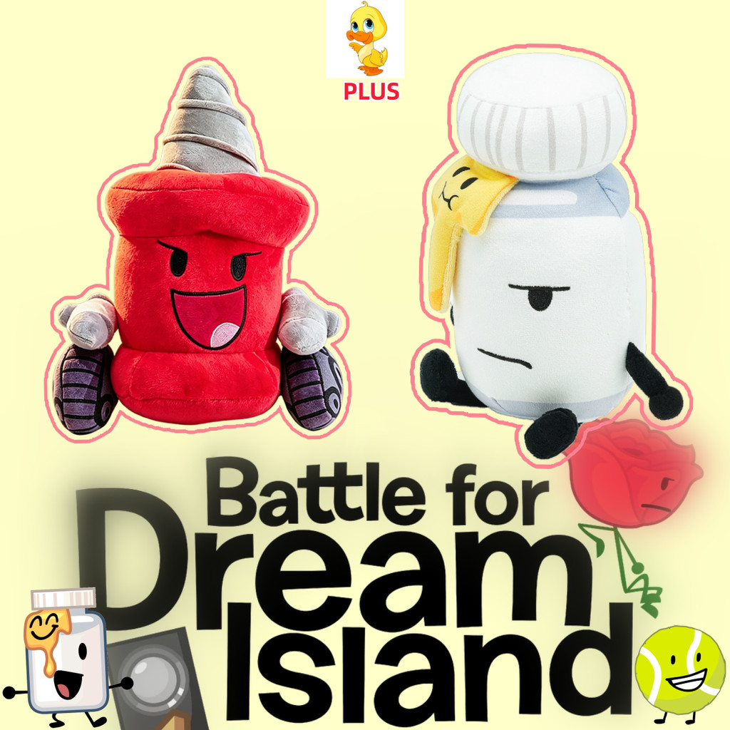 พลัส✨BFDI Cheesy Mayo Plushie ตุ๊กตาสนุก Battle สําหรับ Dream Island Pin เทนนิส Ball ตุ๊กตาของเล่นขอ