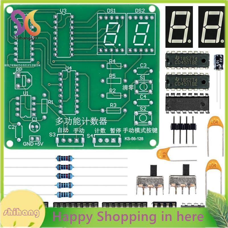 สําหรับทักษะอิเล็กทรอนิกส์การฝึกอบรม DIY Counter Circuit Kit ชุดฝึกบัดกรี DIY Circuit Board Assembly