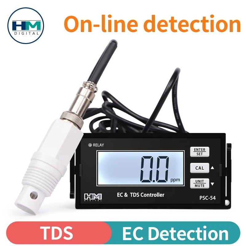 VQ0S PCS50 เครื่องวัดการนําไฟฟ้าออนไลน์ TDS EC Controller อุตสาหกรรม Water Monitor ความไวสูง Electro