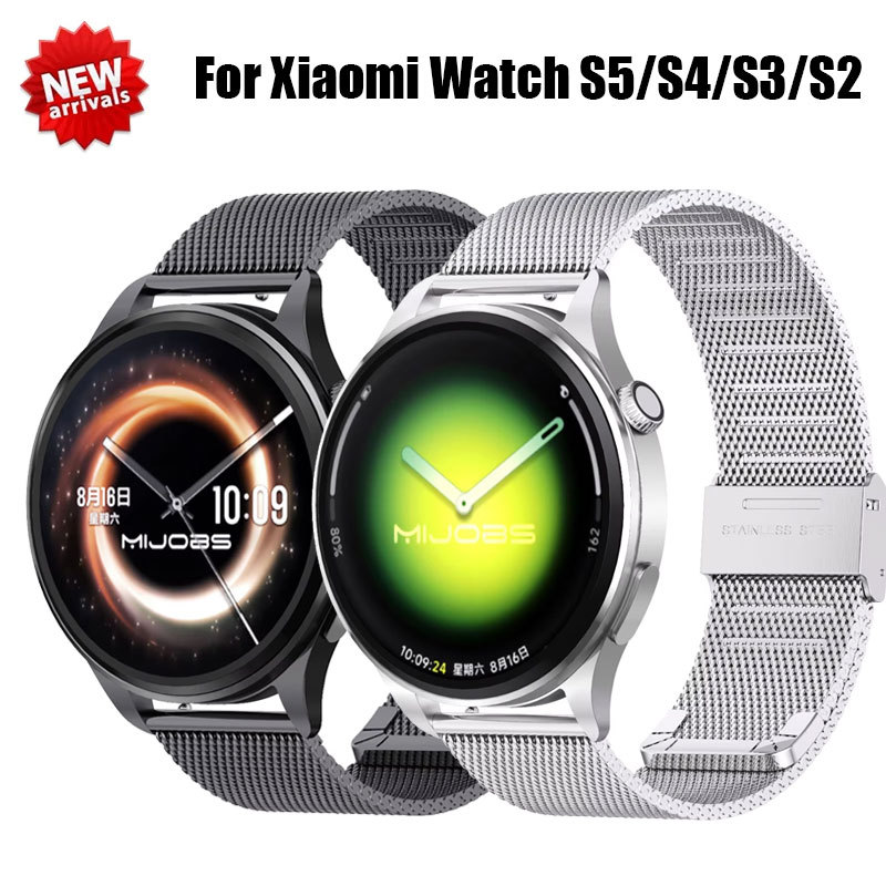 22 มม.สําหรับนาฬิกา Xiaomi 2/2pro/5 สายโลหะสําหรับ Xiaomi นาฬิกา S5 46 มม./S4 47 มม./S3/S2/S1 Xiaomi นาฬิกาสี 1/2