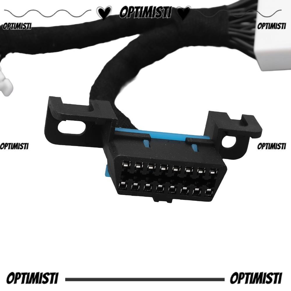 OPTIMISTI8E OBD2 Extension Cable, 0.15m ABS OBD2 Splitter Cable, ทนทาน Universal 16Pin OBD2 Y Cable 