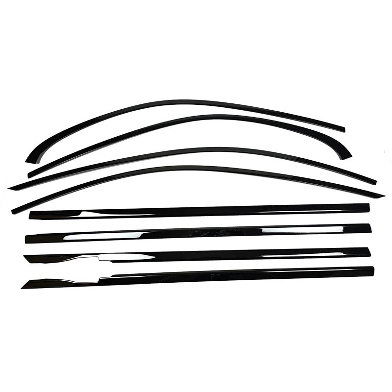 4RKN รถอุปกรณ์เสริมสีดําประตู Chrome หน้าต่างตกแต่ง Moulding Trim Strip สําหรับ Mercedes Benz W206 C