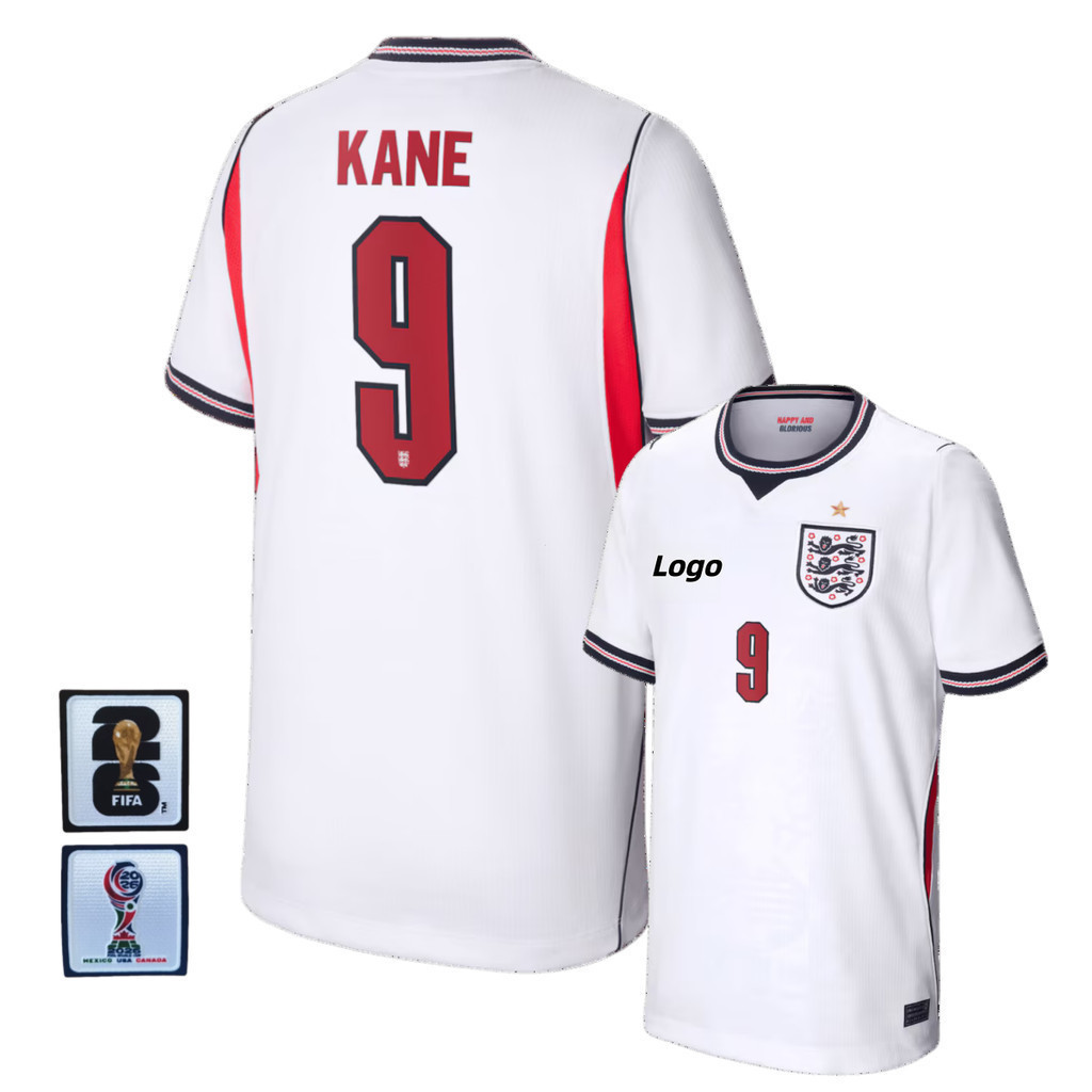 Fans Edition England 2026/27 Mens England Home Short Sleeves Football Jersey T-Shirt