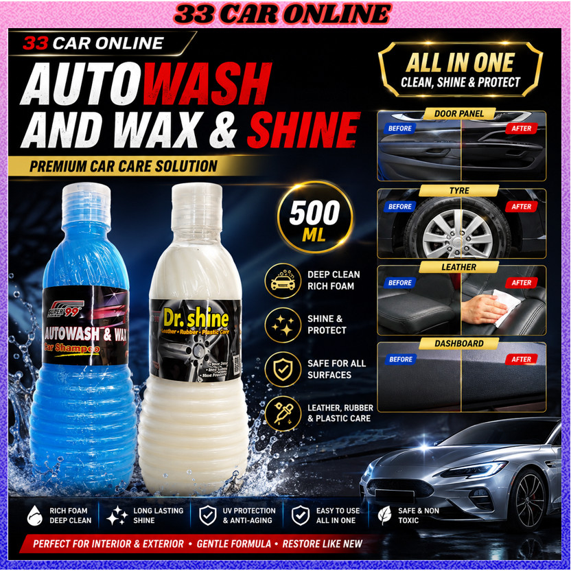 SUPER 99 NS DR.SHINE พร้อม AUTOWASH & WAX 500ML (ชุด)