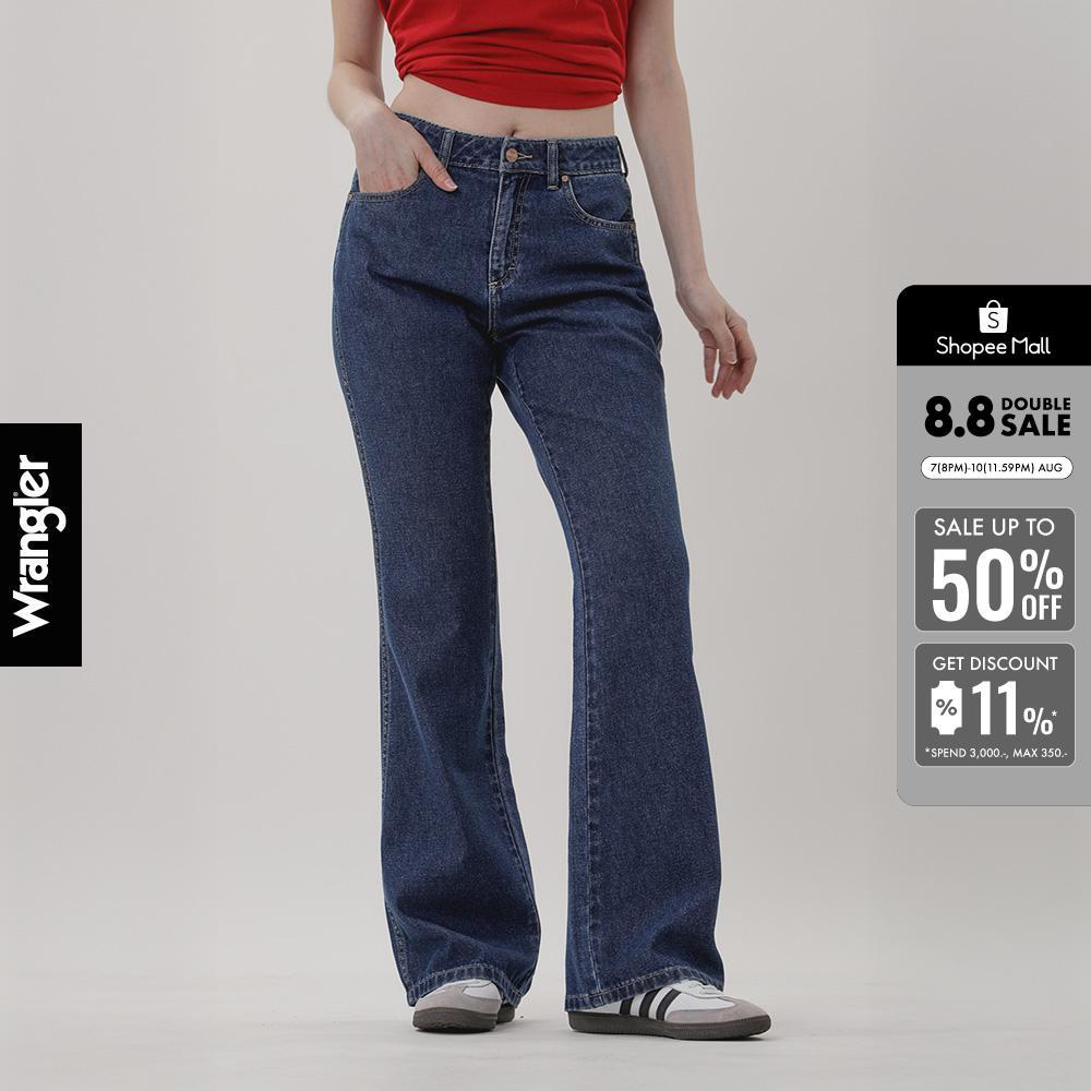 กางเกงยีนส์ผู้ชาย คอลเลคชั่น Everyday with Wrangler เอวสูง ทรงขาม้า