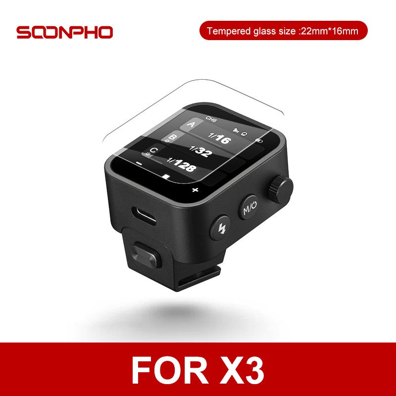 SOONPHO ฟิล์มกระจกนิรภัยสําหรับ Godox X3 Xpro Trigger V1 V850III V860III TT685II V850II TT600 V350 i