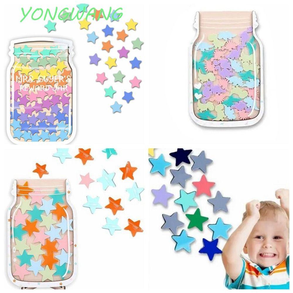 YONGWANG Kids Star Reward Jars, การ์ตูนหัวใจ Positive Beahavior รางวัล Jar, ของขวัญพร้อมขายึดอะคริลิ