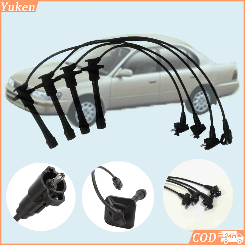 สายหัวเทียน สำหรับ Toyota 4AFE 5AFE 4EFE AE101 AE110 AE111 AT190 สายไฟหัวเทียน คุณภาพสูง ทนทาน