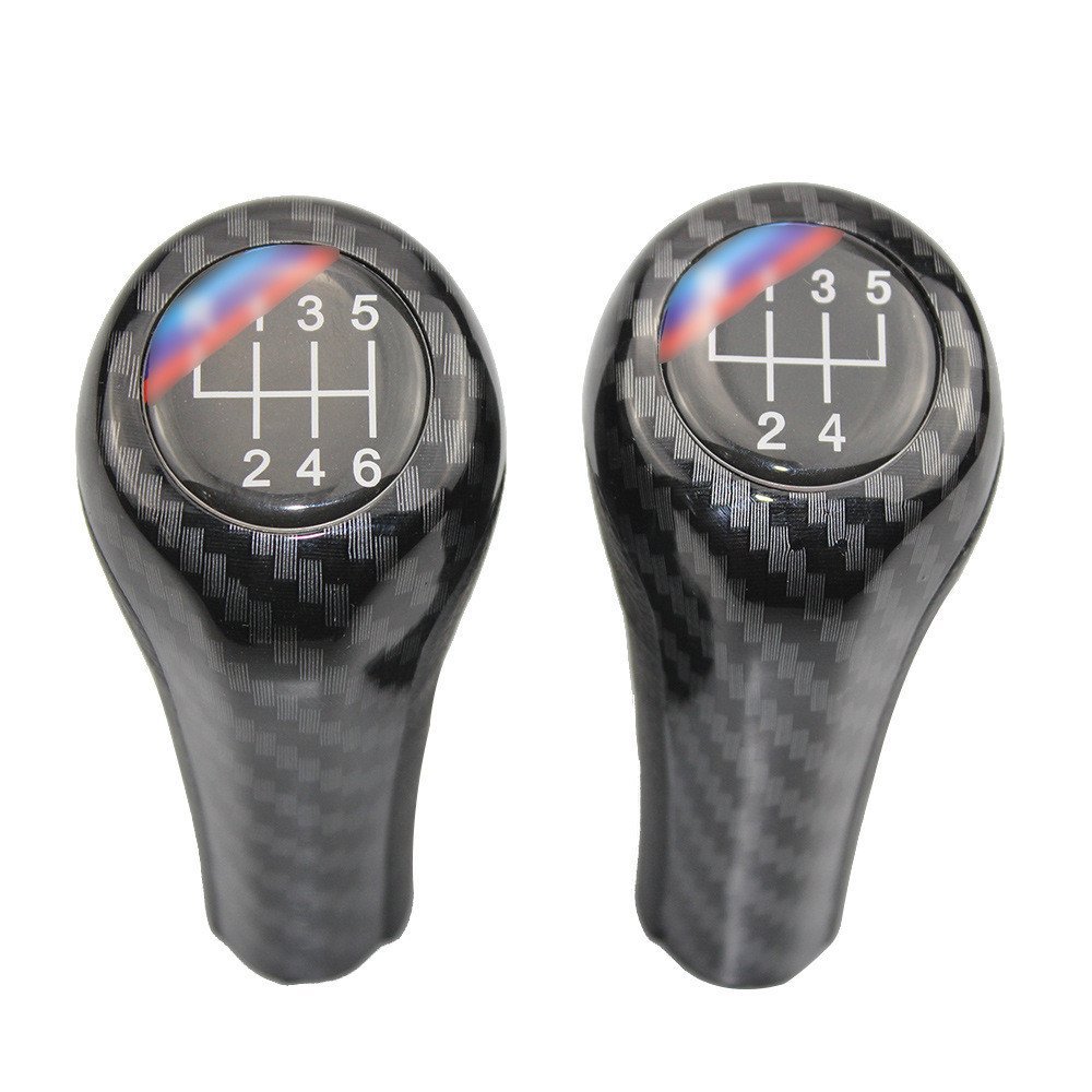 เหมาะสําหรับ BMW E46 คาร์บอนไฟเบอร์ Shift Handball สีป้าย Wave Stick อุปกรณ์เสริมหัวเกียร์ 1Q6D