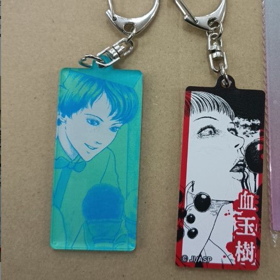 Nime พวงกุญแจ Junji Ito สยองขวัญการ์ตูนอะคริลิคพวงกุญแจน่ารักพวงกุญแจกระเป๋าจี้เครื่องประดับอุปกรณ์เ