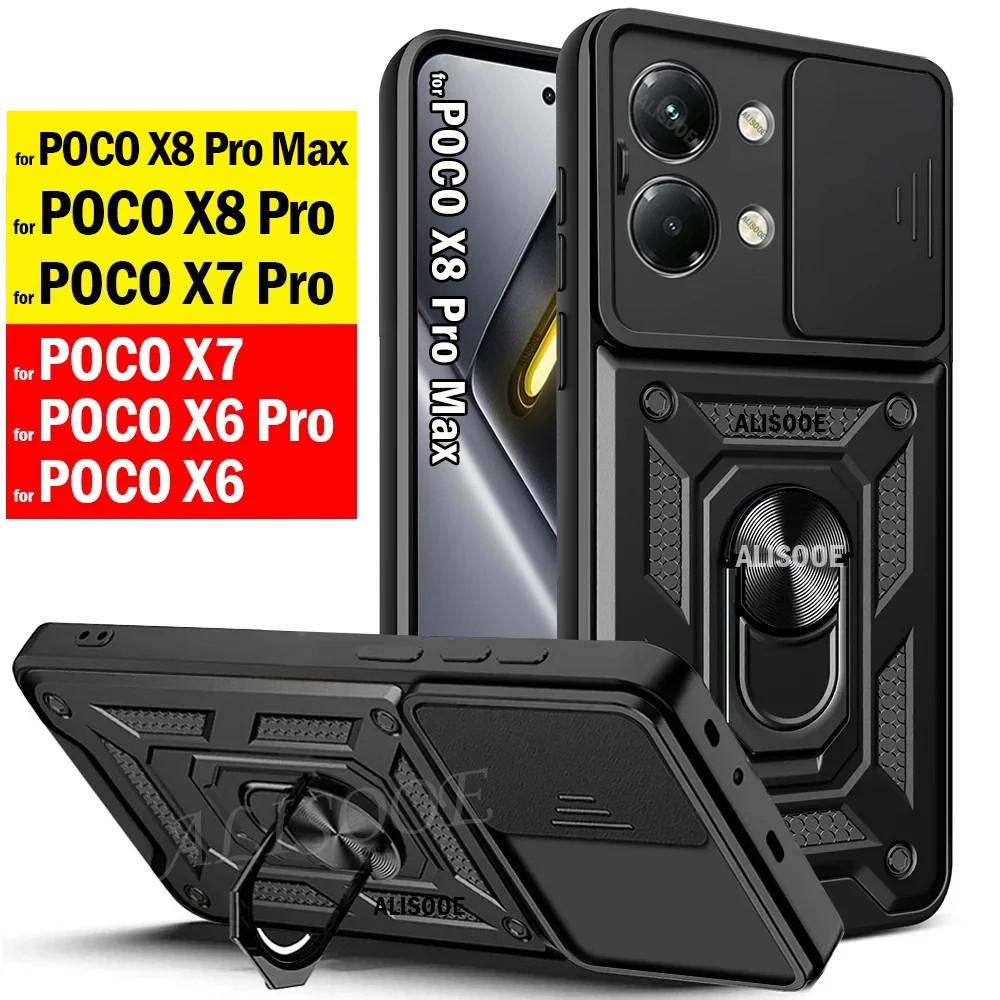 CASE XIAOMI POCO X6 X6 PRO / X7 X7 PRO / X8 PRO X8 PRO MAX IRING CASE MILITARY SLIDE CAMERA DSSLDR
