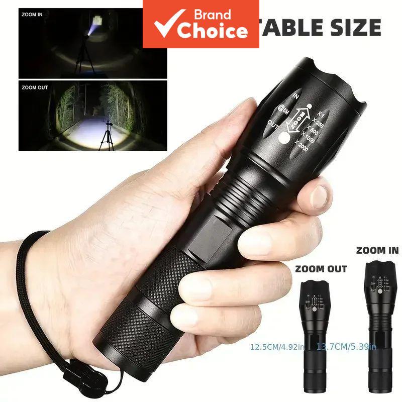 SAIMILIไฟฉายLED Camping Hiking ยุทธวิธีไฟฉายอลูมิเนียมกันน้ําซูมกลางแจ้ง AAA แบตเตอรี่ขับเคลื่อนด้วย 5 โหมดที่มีประสิทธิภาพ