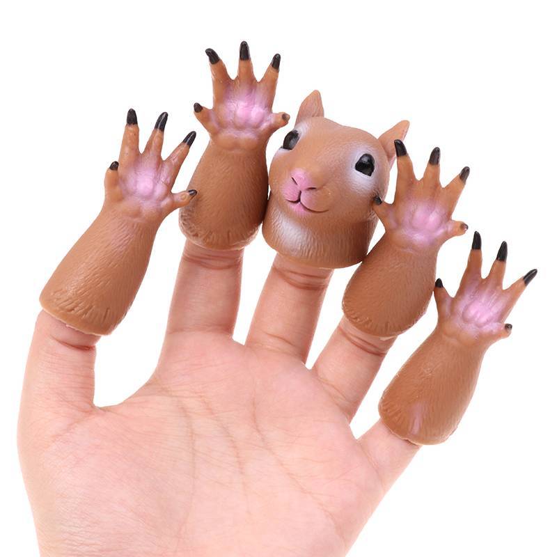 [LI] Squirrel Finger Hand Puppet ของเล่นแปลกใหม่สําหรับเด็กวันเกิดคอสเพลย์ Plaything IE