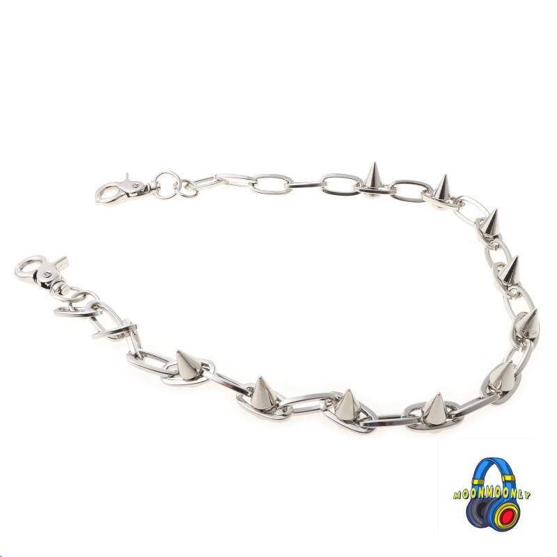 MOON Hip Hop Spike Chain Rock Pocket Chains Vintage Punk Jean Chains สําหรับผู้ชายผู้หญิง