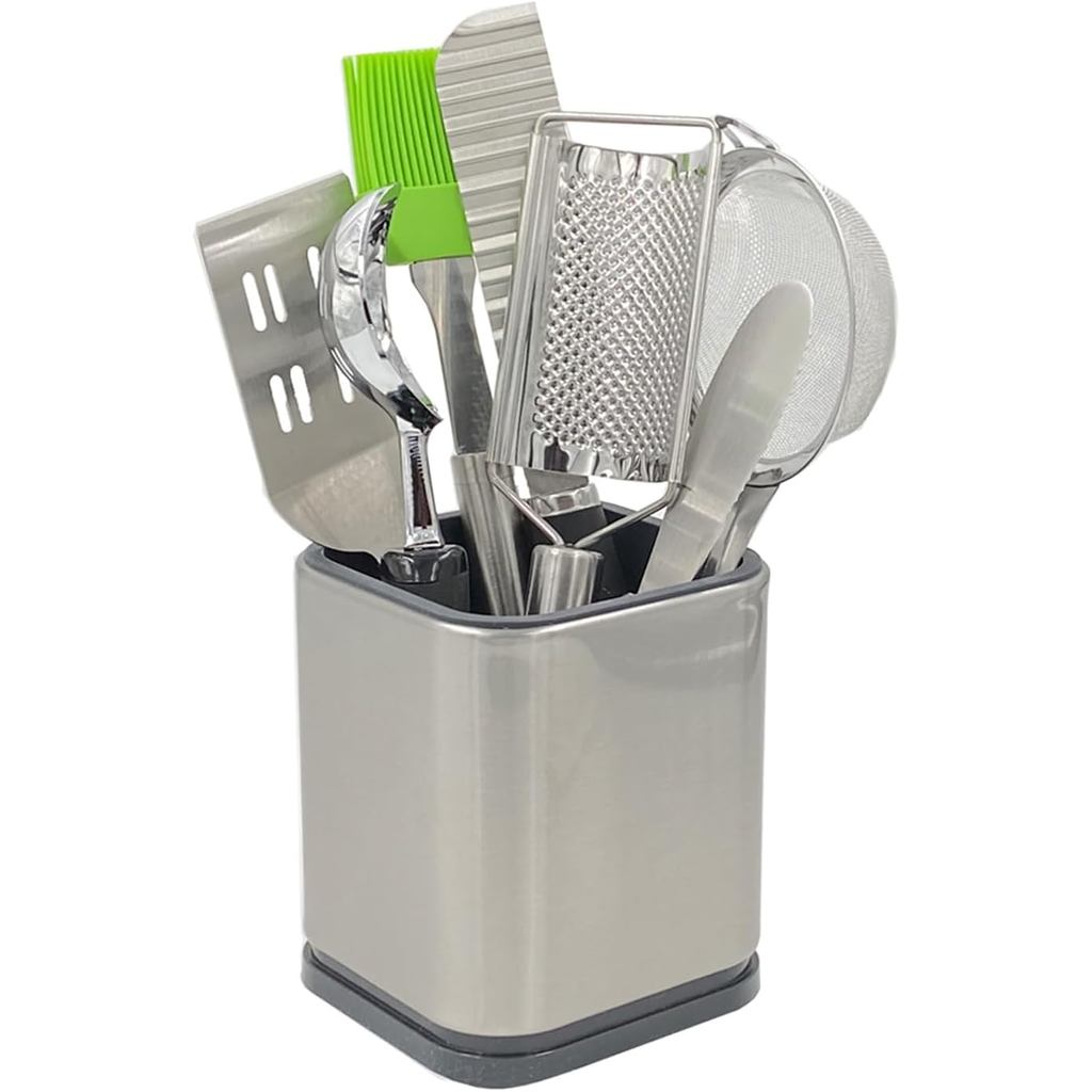 Flatware Holder Stainless Steel Small Utensil Crock - 4.6 สูง