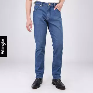 WRANGLER กางเกงยีนส์ผู้ชาย คอลเลคชั่น เอวต่ำ ทรงเข้ารูป รุ่น WR S326MLARF21 - สียีนส์กลาง