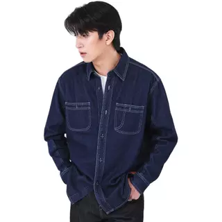 LEE เสื้อเชิ้ตยีนส์แขนยาวผู้ชาย Comfort รุ่น LE S326MSHLN03 สียีนส์เข้ม