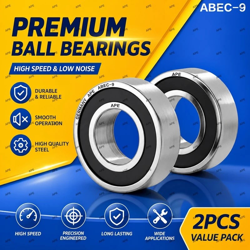2-10pcs ABEC-9 เยอรมนีแบริ่ง 6300-2RS 6300ZZ 10x35x11 มม. 6300 ฿ ZZ -2Z 2RS Miniature Precision Ball
