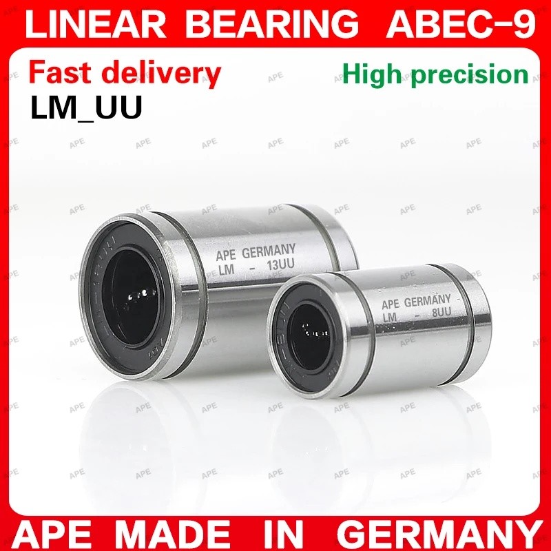 2-20PCS LM6UU LM6LUU 6 มม.LM6 UU LUU ABEC-9 Precision Linear Motion Bushing Double Seal Bearing สําห