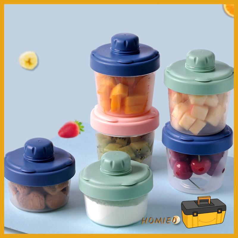 HOMIE0 60ml 120ml นมผงกล่องเก็บ 3 ชั้นเด็กสูตรทารก Essential ธัญพืชขนมคอนเทนเนอร์สําหรับ T