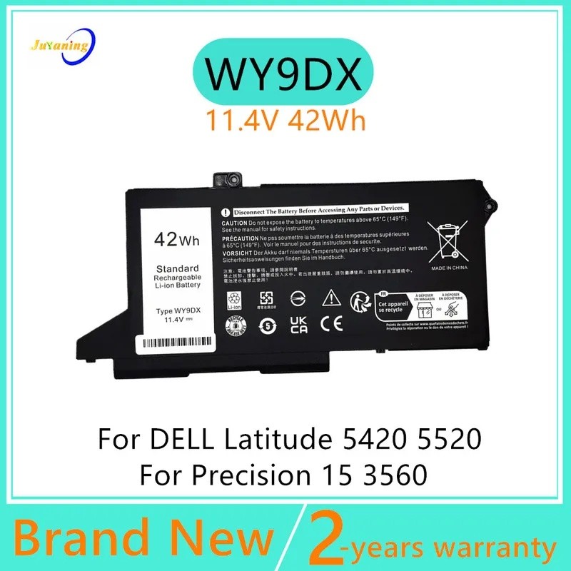 WY9DX แบตเตอรี่แล็ปท็อปสําหรับ Dell Latitude 14 5420 5520 Precision 15 3560 series P137G P104F RJ40G