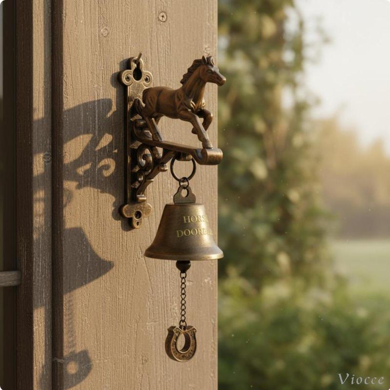 [Viocee] Running Horse Entry Chime Esqueen Themed Farmhouse Horse Chime Mechanical Function Design D