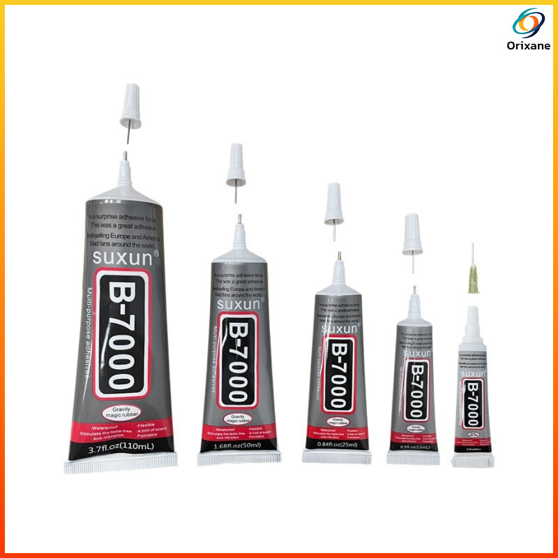 Orixane ยางกาว B7000 มีปลายเข็ม - สำหรับติดหน้าจอโทรศัพท์มือถือ, ยางกาวแห้งด้วยอากาศ, ยางกาว handicraft DIY