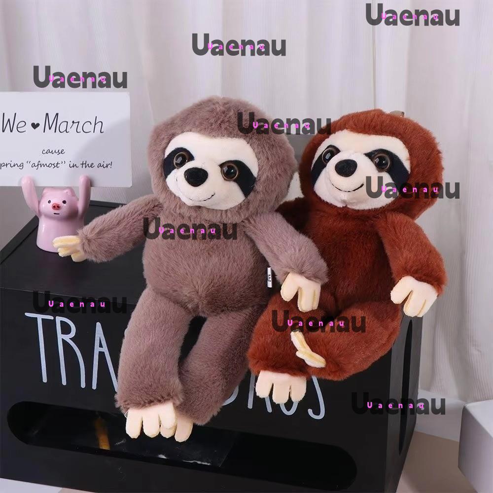UAENAU ตุ๊กตาสัตว์ Sloth, นุ่มพวงกุญแจ Sloth จี้ขนาดเล็ก, จี้จําลอง Plush Sloth พวงกุญแจ