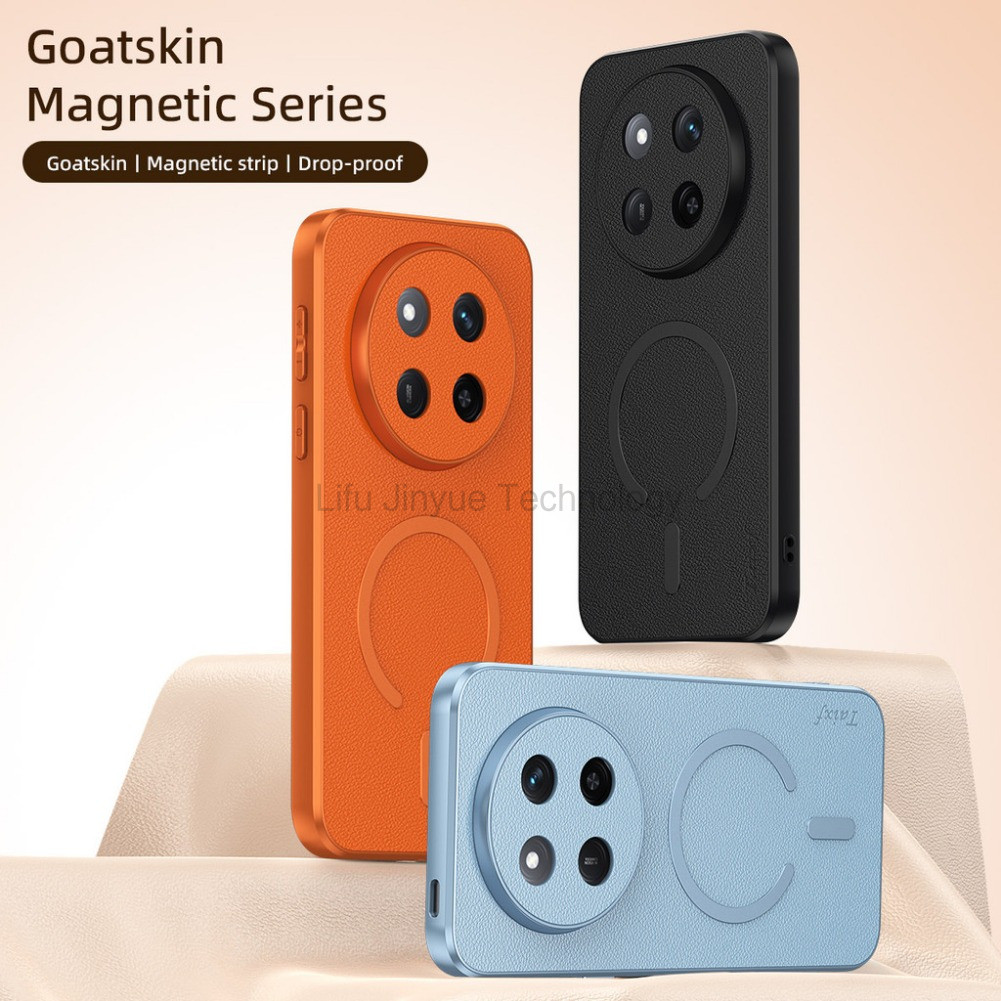 LIKAIYUEปลอกสําหรับHonor X9C HonorX9C 5GหรูหราGoatskinผิวหนังโทรศัพท์กรณีไร้สายชาร์จกันกระแทกป้องกันกลับปกแข็ง