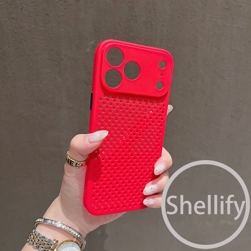 เคสโทรศัพท์ซิลิโคนถอดความร้อนตาข่ายสี โดปามีน เหมาะสําหรับ ไอโฟน 11 12 13 14 15 16 17 มือโปร สูงสุด รวมทุกอย่างป้องกันการตกปกอ่อน