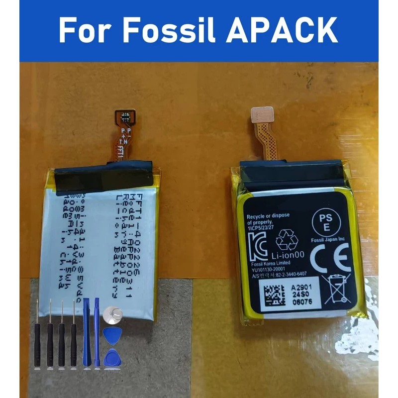 2025 YEAR EOTABCC 100% ใหม่แบตเตอรี่ APP00311 สําหรับ Fossil APACK แบตเตอรี่ + เครื่องมือ