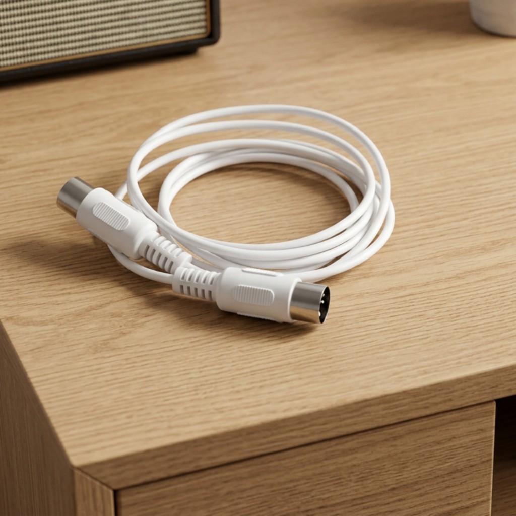 ชาย 5-Pin MIDI สายยาว 5-Pin DIN MIDI สายตรงผ่าน Tangle-Tangle-Resistant สําหรับคีย์บอร์ด