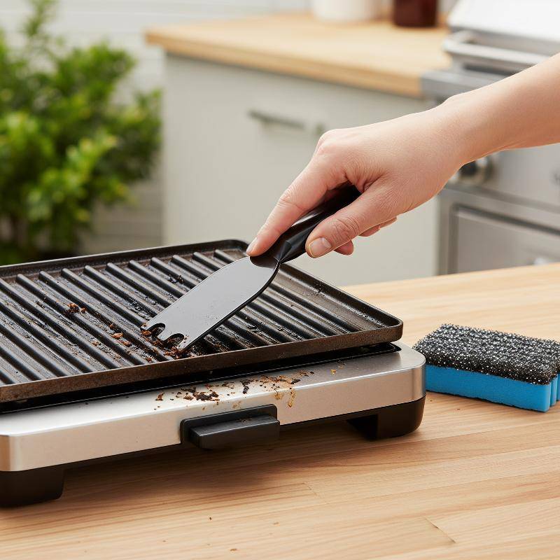 Fengjue 3 ชิ้น Grill Scraper ฟองน้ําชุด Multi-Functional Griddle ทําความสะอาดเครื่องมือสําหรับ Groov
