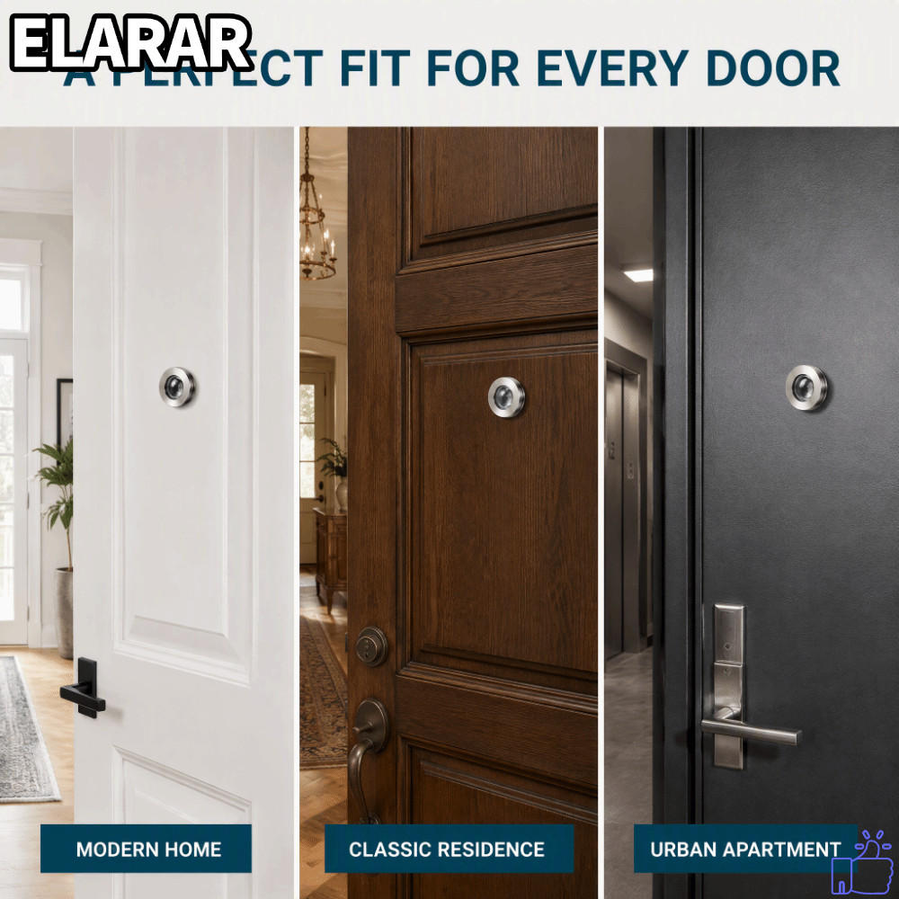 เอลรา‌R ประตู Viewer Peephole, ทองเหลืองกว้างดูประตู Peephole Viewer, Secure Anti Theft มุมกว้างประต