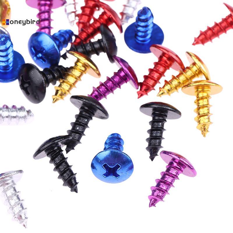 Kaleidoscope 30 ชิ้น/Pa M5*12 มม.อลูมิเนียมรถจักรยานยนต์ Cross Head Self Tapping Bolts สกรู Nut หัวกลมเส้นผ่านศูนย์กลาง Nice