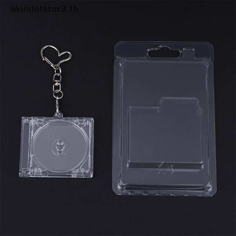 # akindd # Mini Cd พวงกุญแจอัลบั้มเคสพลาสติก Cd Cases Clear DVD Bulk DVD Jewel Keyring Music Blank M