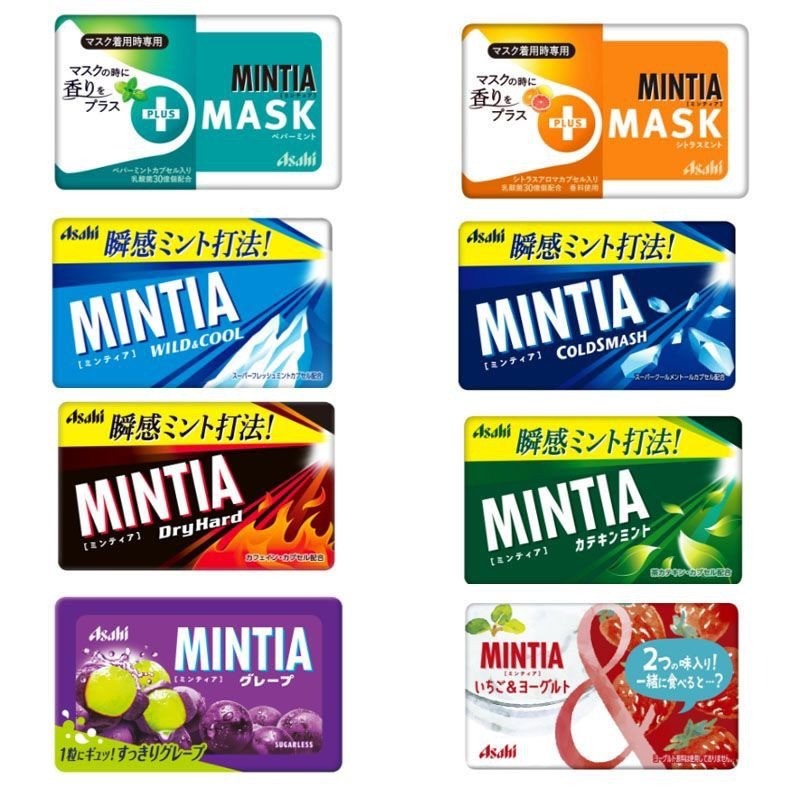 Asahi Asahi ลูกอมมิ้นต์ปราศจากน้ําตาล MINTIA Cool Cool Fresh Breath Kiss Candy LS8146 @