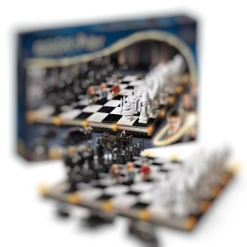 บล็อกตัวต่อที่เข้ากันได้ 76392 Wizard Checkerboard Harry Potter Hogwarts Chess ประกอบของเล่น