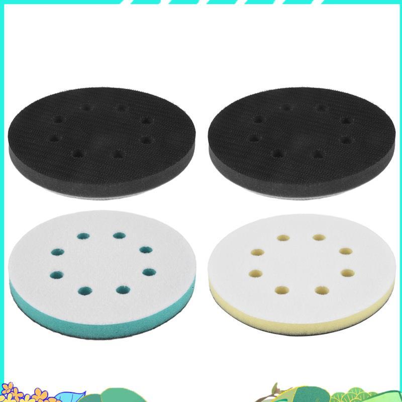 4 แพ็คแผ่นขัดโฟมสําหรับ Orbital Sander, 5 นิ้ว 8 หลุม Orbital Sander Surfprep แผ่นโฟม