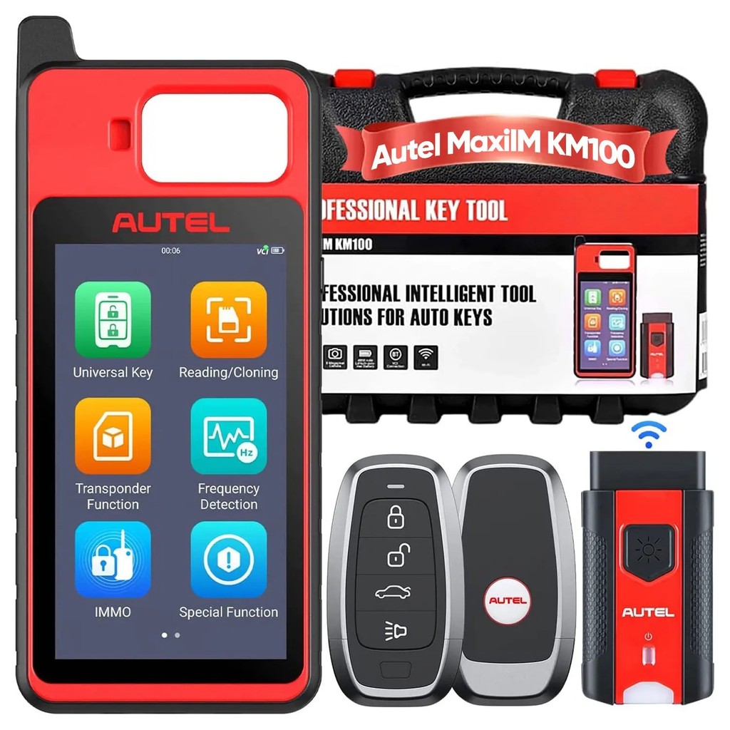 JUEI Spot สินค้าคงคลังAutel อย่างเป็นทางการ KM100X Key การเขียนโปรแกรมเครื่องมือวินิจฉัยเครื่อง IMMO